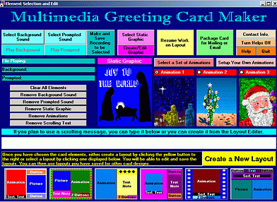 Multimedia Greeting Card Maker Screenshot